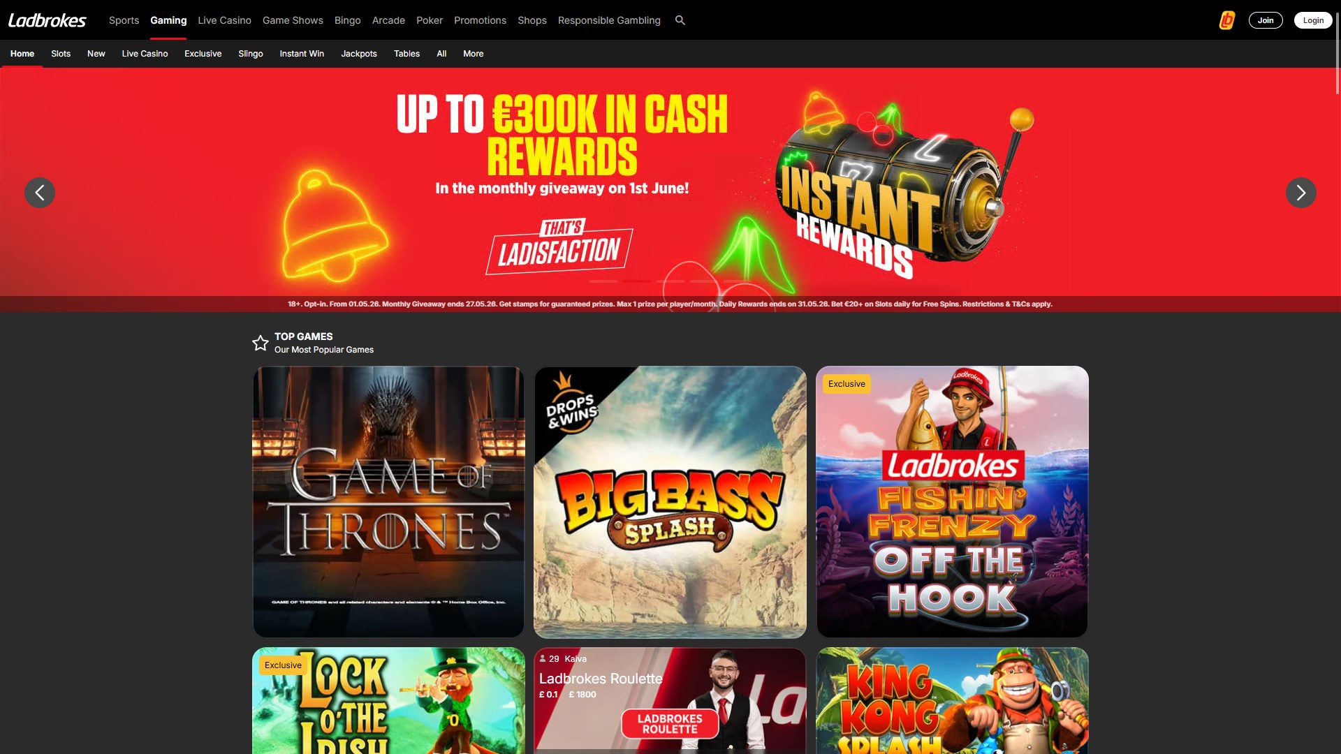 Ladbrokes Casino screenshot 1