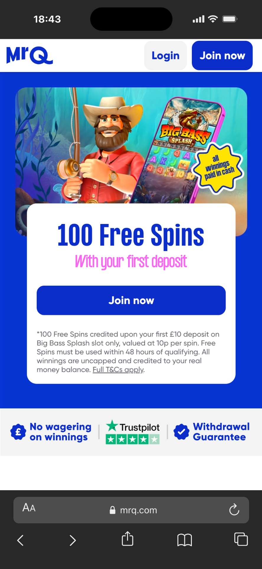 MrQ Casino mobile home
