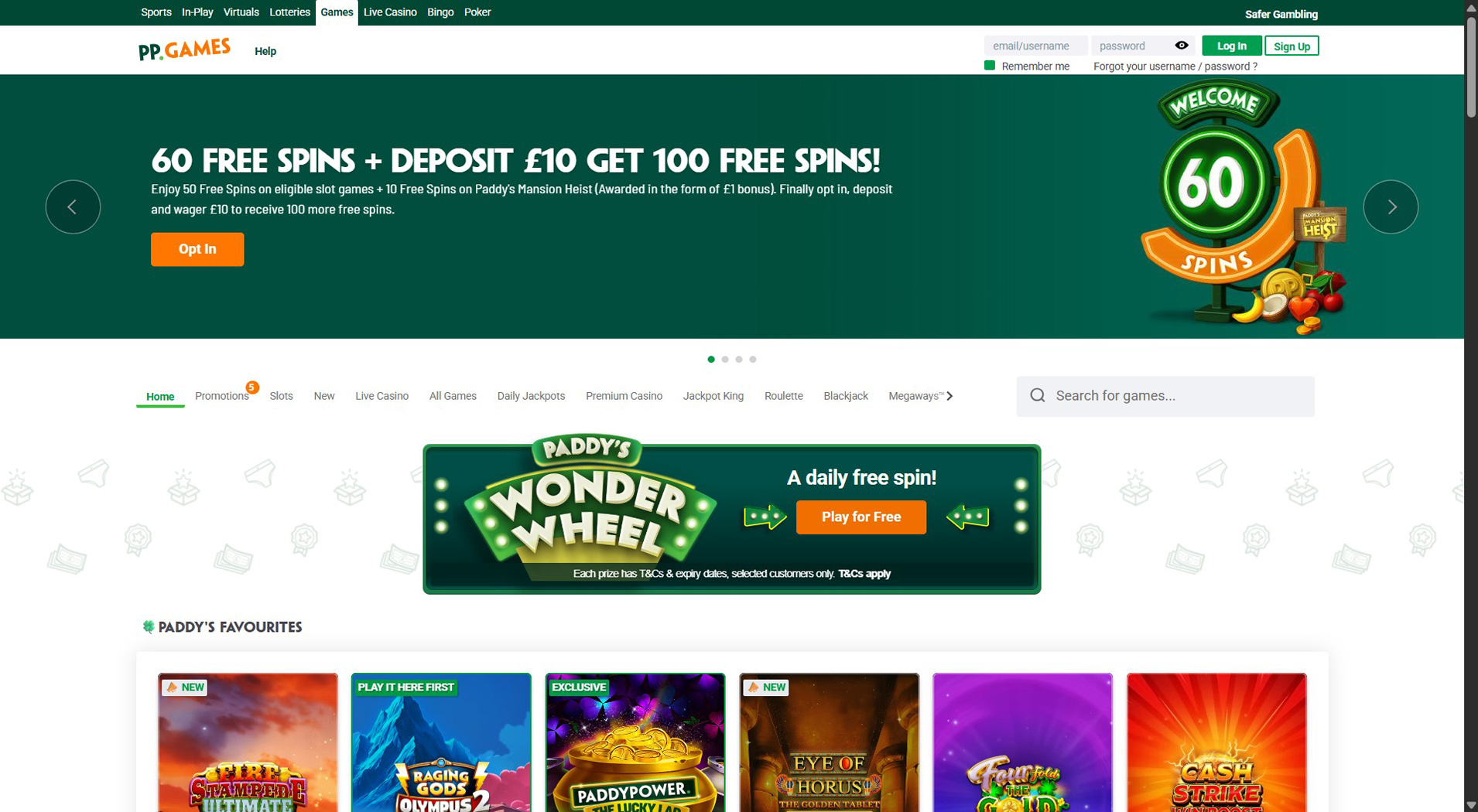 2. Paddy Power Games